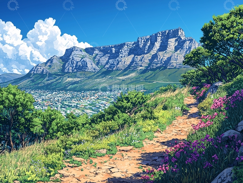 高清大图下载【趣麦麦图】山间小路