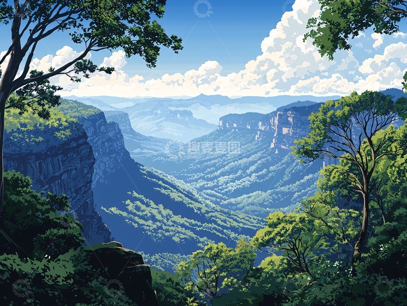 高清大图下载【趣麦麦图】山谷风光