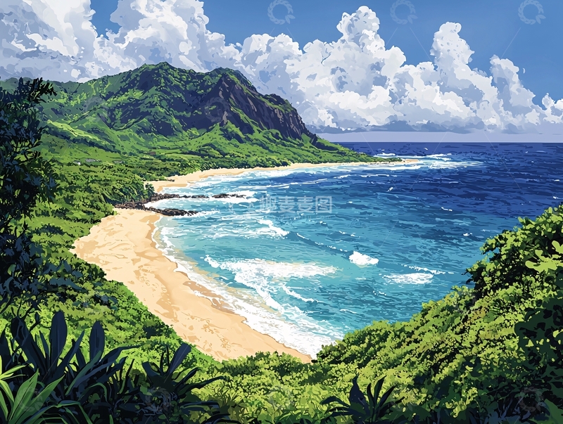 高清大图下载【趣麦麦图】海滩风景