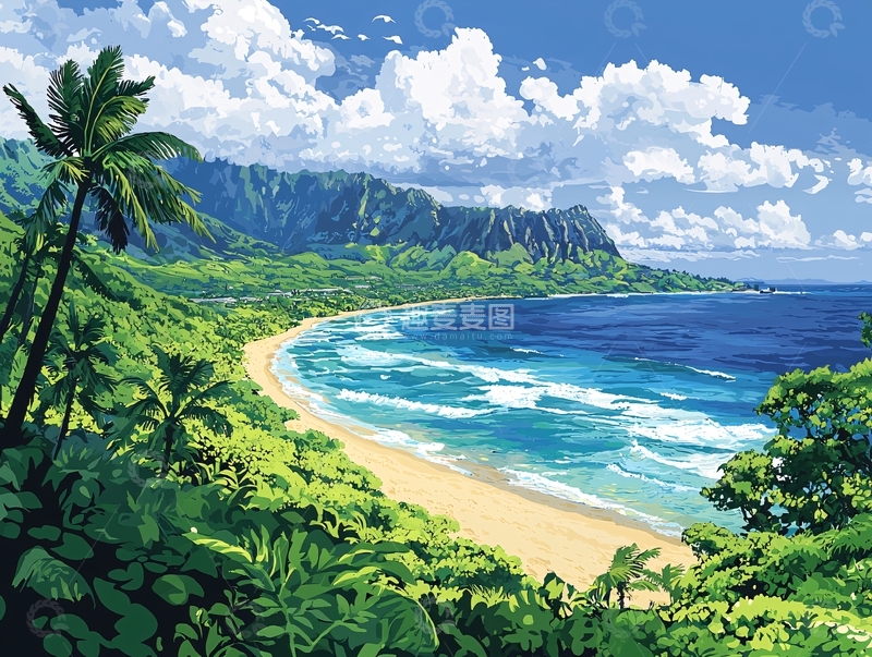 高清大图下载【趣麦麦图】热带海滩风光