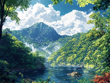 山峦叠翠