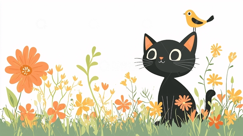 高清大图下载【趣麦麦图】黑猫