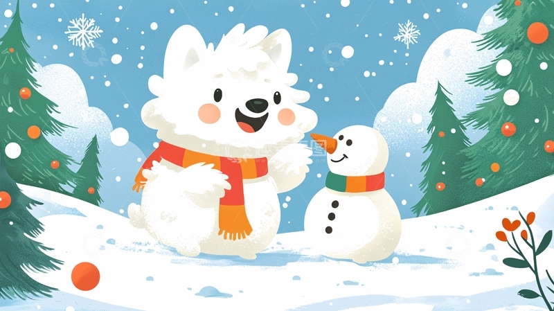 高清大图下载【趣麦麦图】卡通白熊