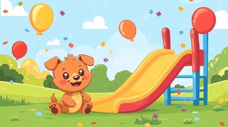 高清大图下载【趣麦麦图】卡通小狗