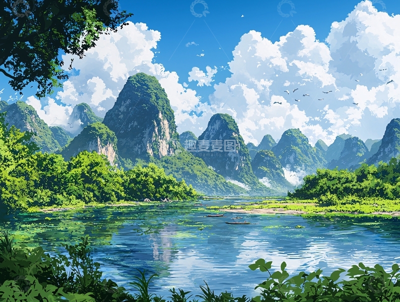 高清大图下载【趣麦麦图】山水画