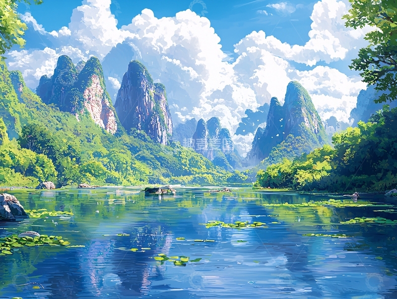 高清大图下载【趣麦麦图】山水画