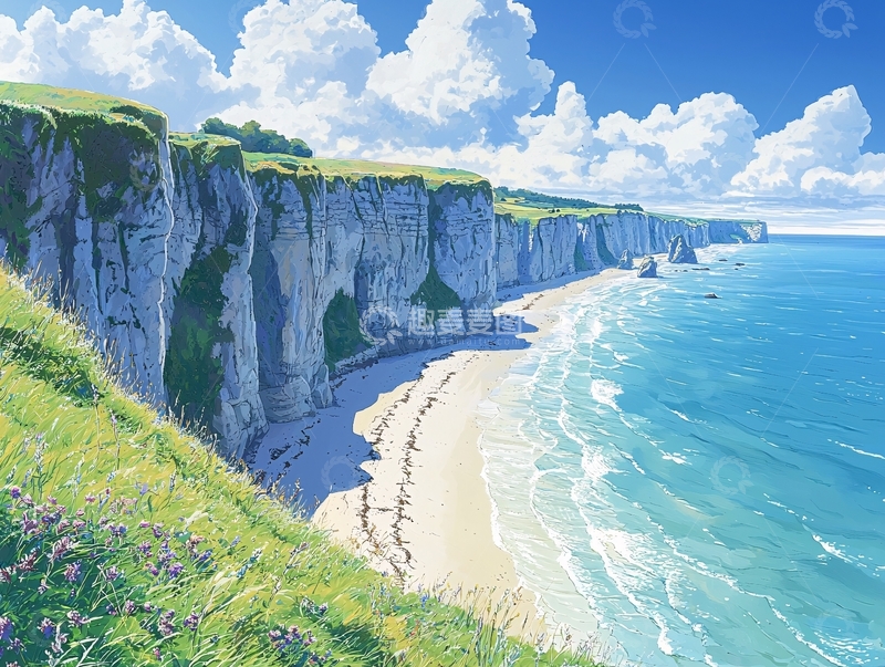 高清大图下载【趣麦麦图】海边悬崖峭壁风景图