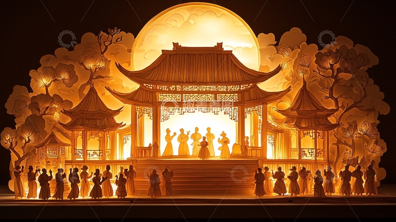 高清大图下载【趣麦麦图】中秋节剪纸