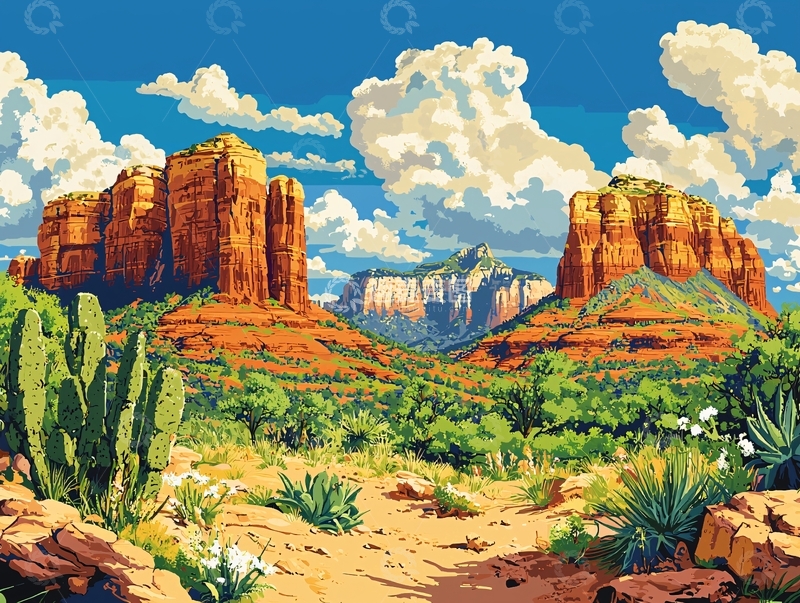 高清大图下载【趣麦麦图】红色岩石