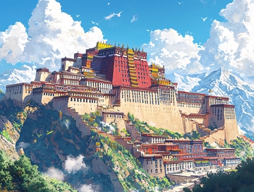 阳光下的布达拉宫
