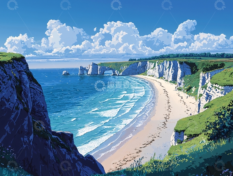 高清大图下载【趣麦麦图】海边悬崖峭壁风景