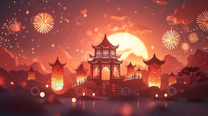 高清大图下载【趣麦麦图】中式建筑