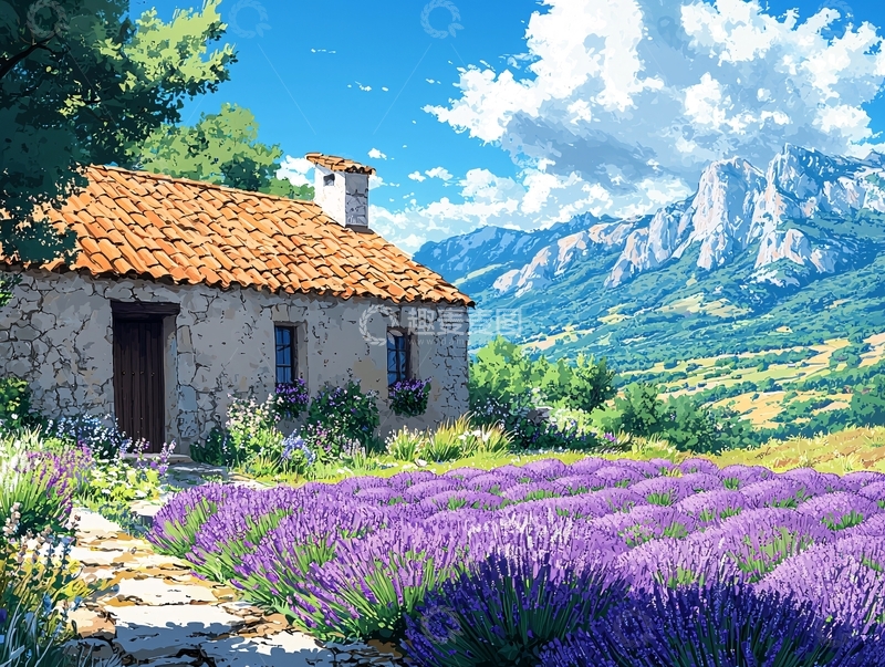 高清大图下载【趣麦麦图】普罗旺斯风格小屋