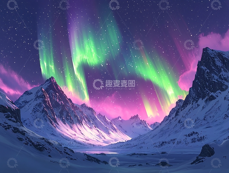 高清大图下载【趣麦麦图】极光