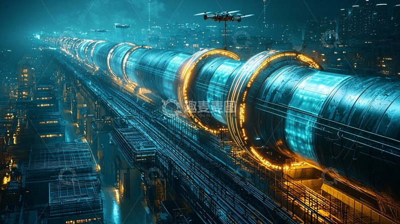 高清大图下载【趣麦麦图】未来科技城市管道
