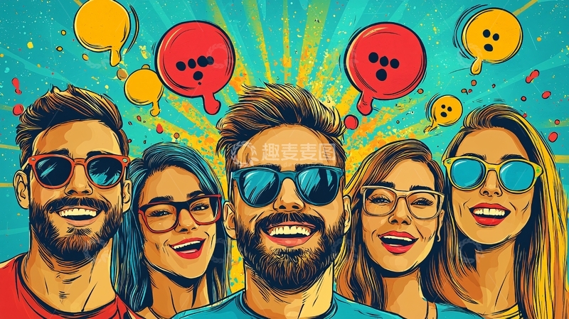 高清大图下载【趣麦麦图】朋友聚会