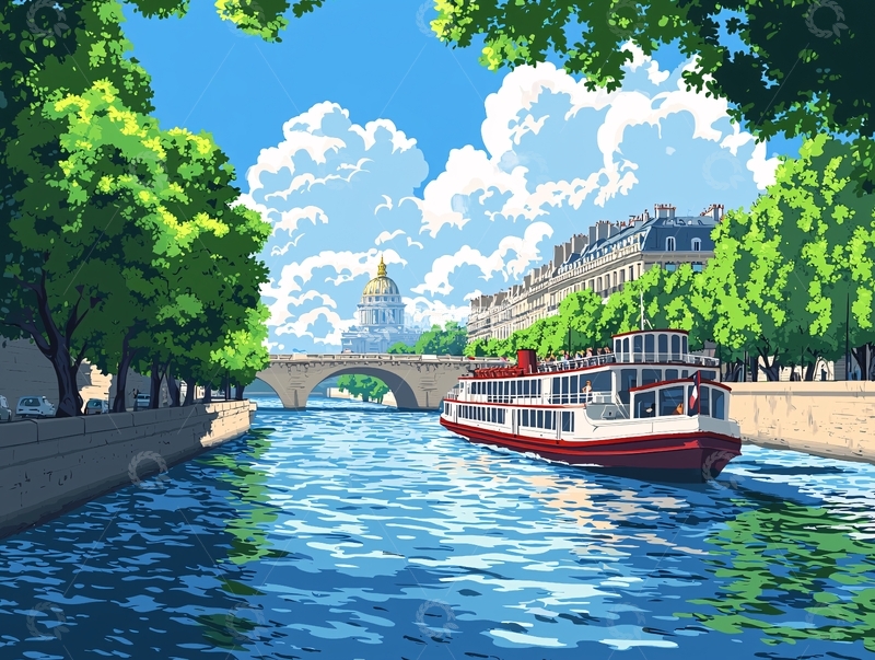 高清大图下载【趣麦麦图】塞纳河风光