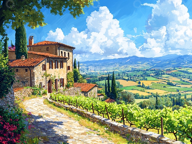 高清大图下载【趣麦麦图】托斯卡纳乡村别墅