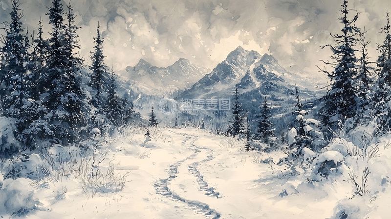 高清大图下载【趣麦麦图】冬季雪景
