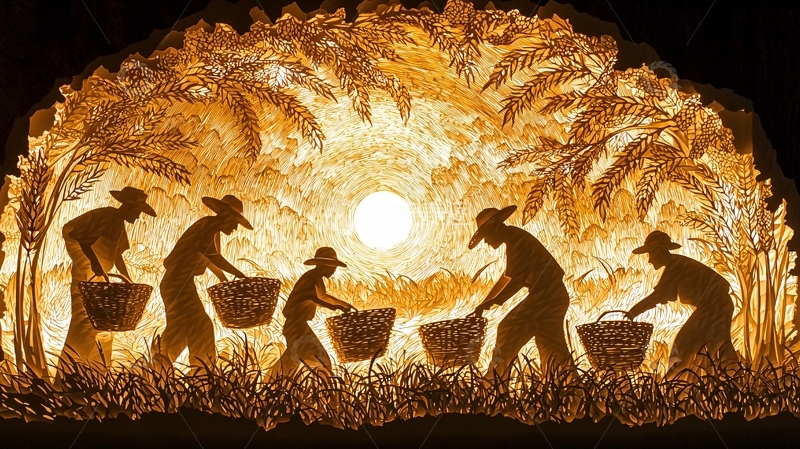 高清大图下载【趣麦麦图】金色剪影