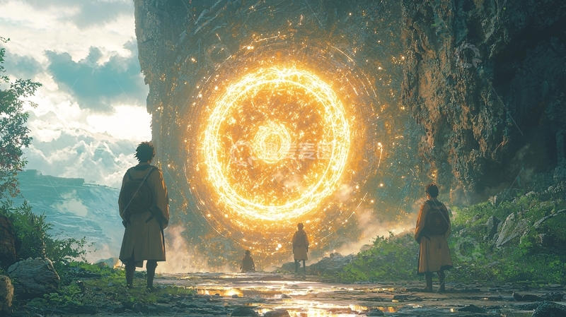 高清大图下载【趣麦麦图】山谷中神秘能量之门