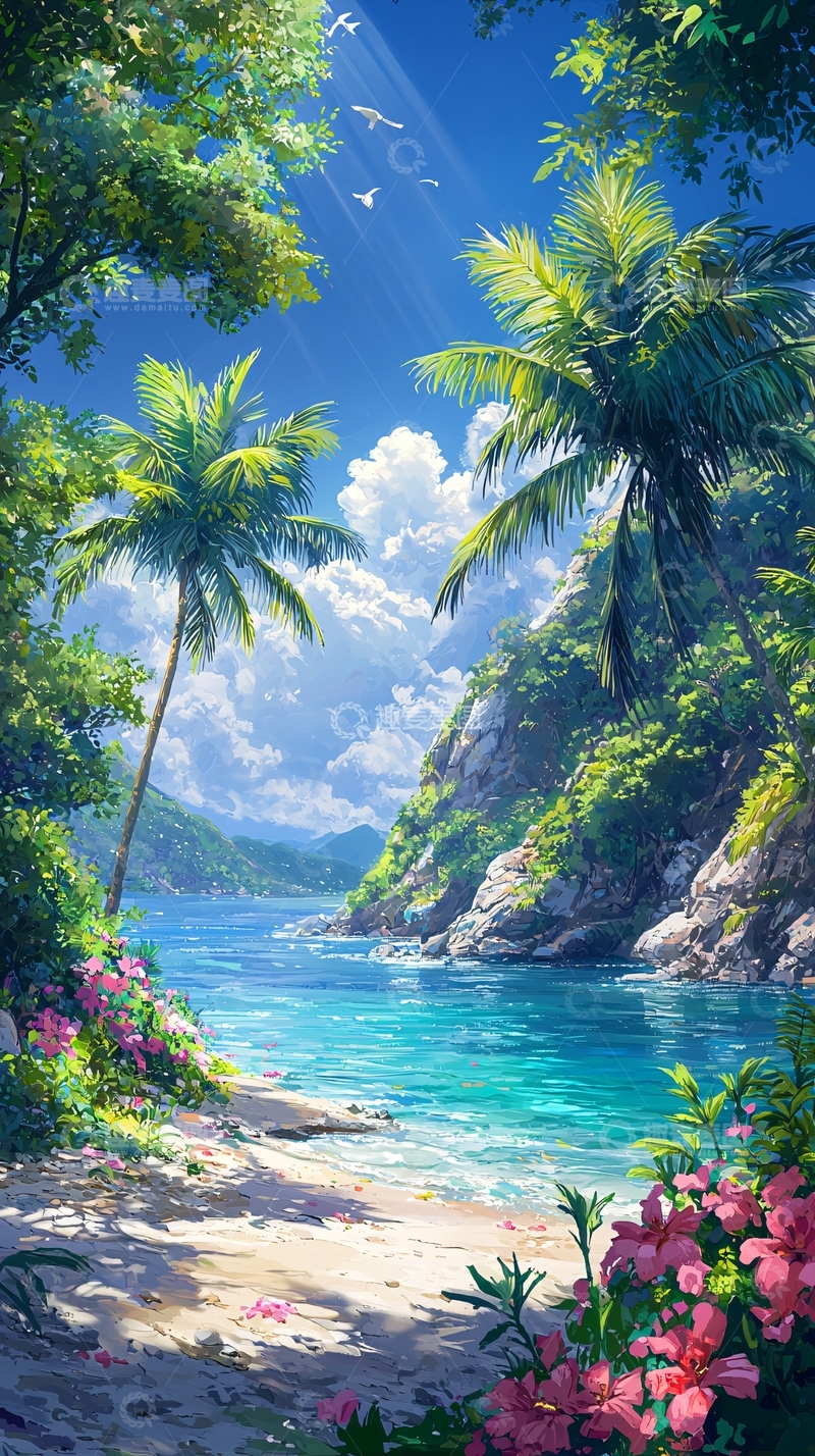 高清大图下载【趣麦麦图】热带海滩风景图