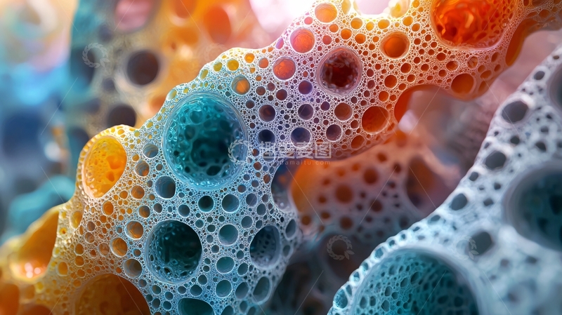 高清大图下载【趣麦麦图】彩色多孔洞结构