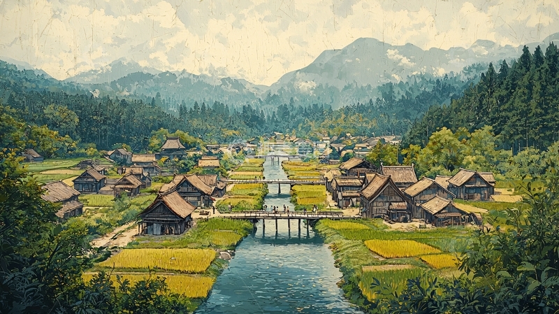 高清大图下载【趣麦麦图】山水田园