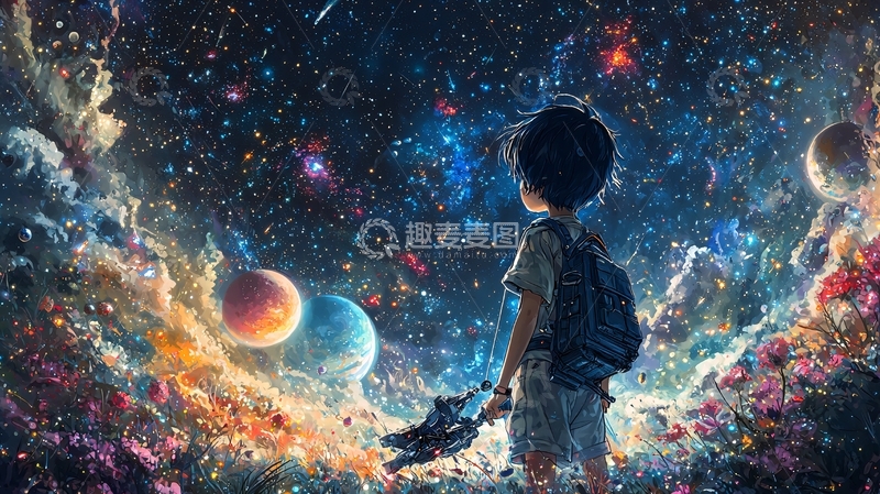 高清大图下载【趣麦麦图】太空少年