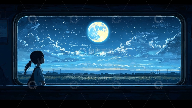 高清大图下载【趣麦麦图】月夜