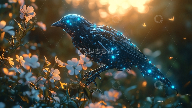 高清大图下载【趣麦麦图】机械鸟