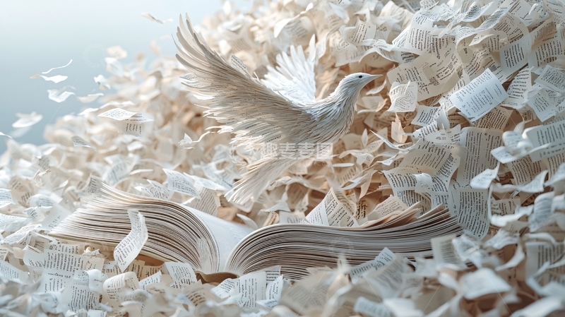 高清大图下载【趣麦麦图】纸雕和平鸽