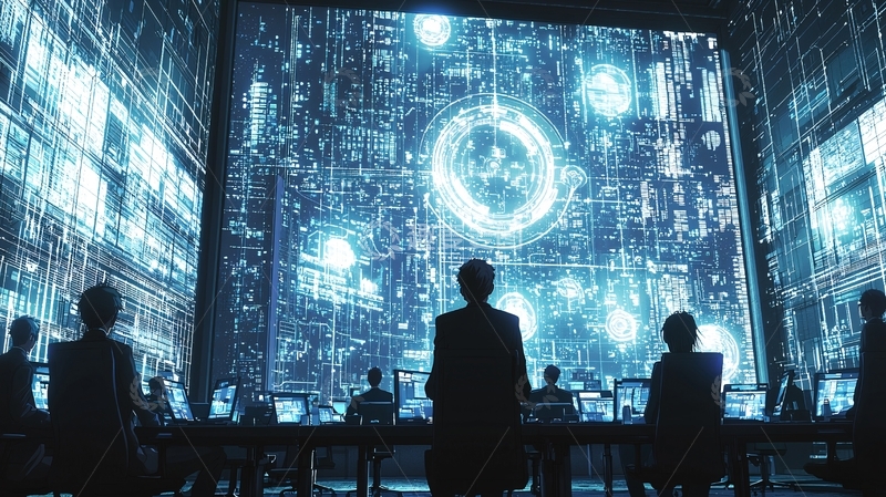 高清大图下载【趣麦麦图】未来科技会议室场景