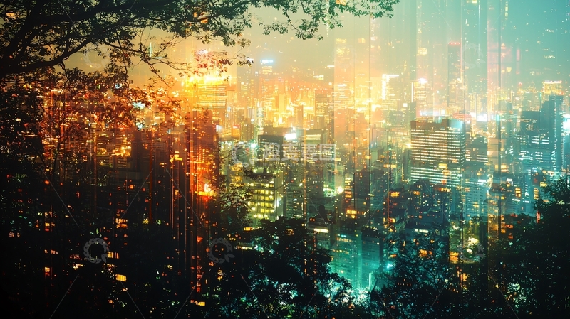 高清大图下载【趣麦麦图】-夜景城市