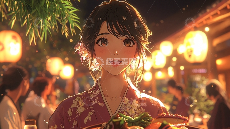 高清大图下载【趣麦麦图】动漫女孩