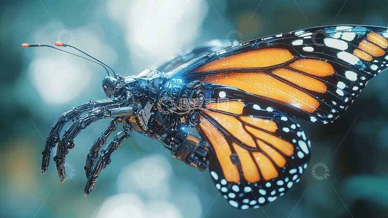 高清大图下载【趣麦麦图】机械蝴蝶
