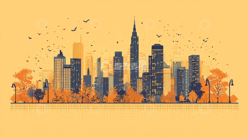 高清大图下载【趣麦麦图】城市剪影