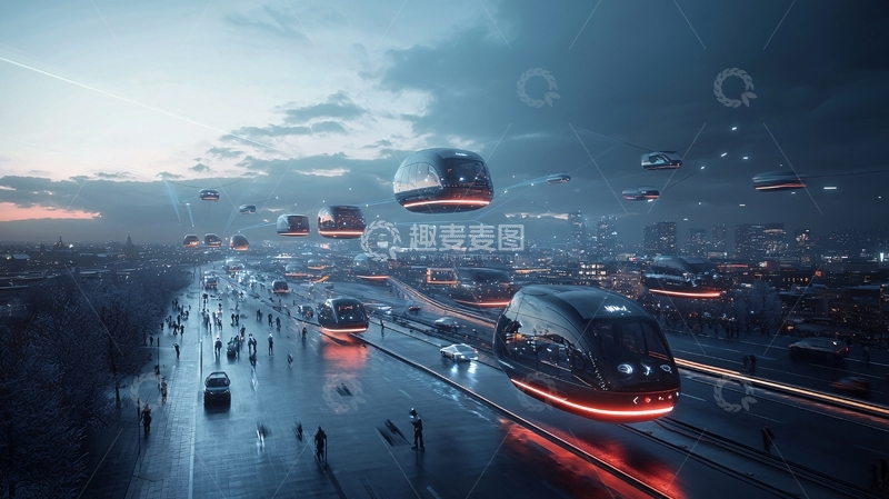 高清大图下载【趣麦麦图】未来城市交通