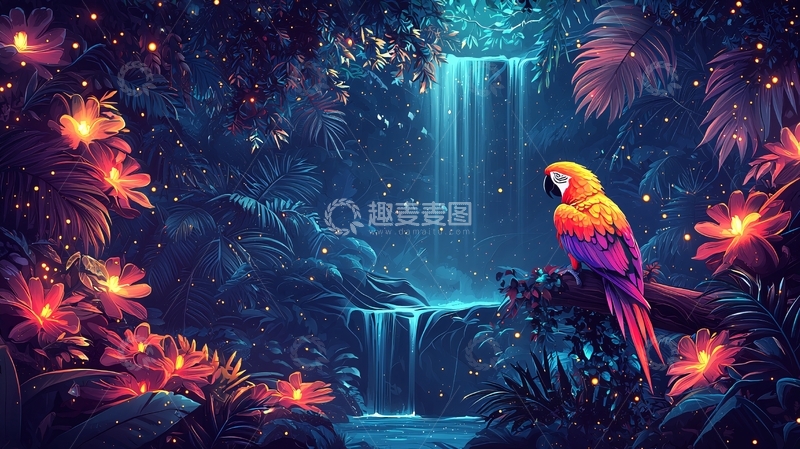 高清大图下载【趣麦麦图】梦幻雨林