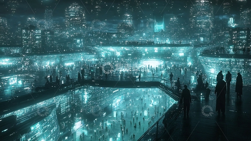 高清大图下载【趣麦麦图】未来都市夜景419