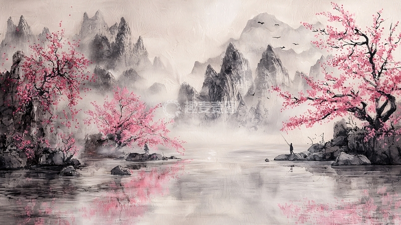 高清大图下载【趣麦麦图】水墨画山水