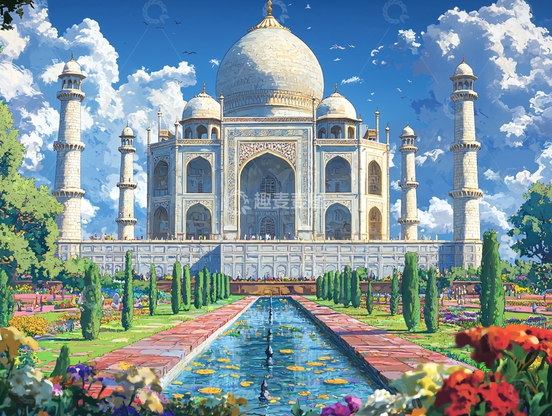 高清大图下载【趣麦麦图】泰姬陵全景图