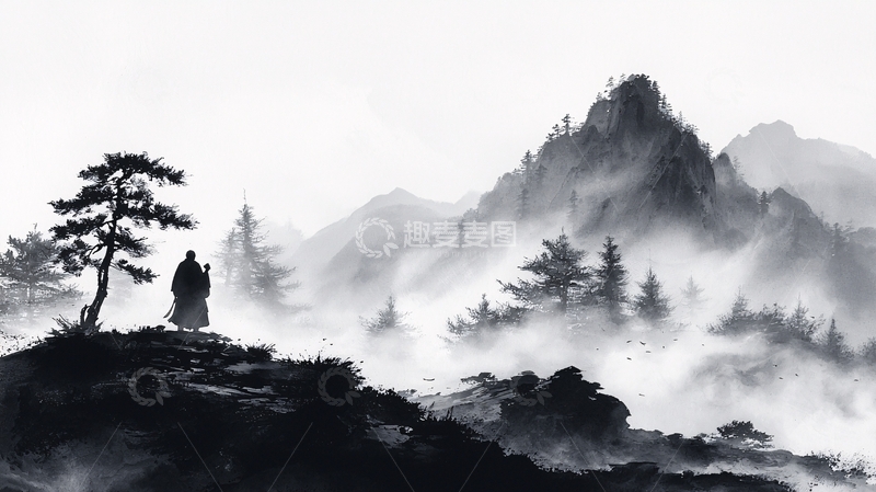 高清大图下载【趣麦麦图】水墨画