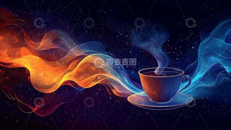 高清大图下载【趣麦麦图】魔幻咖啡杯