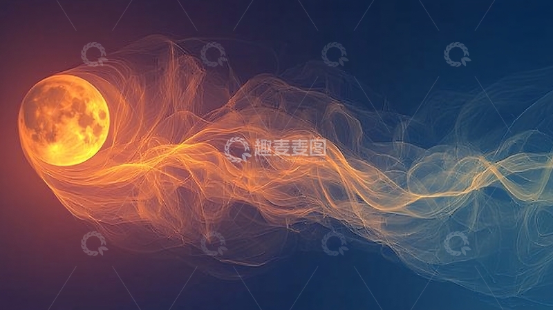 高清大图下载【趣麦麦图】火焰月亮
