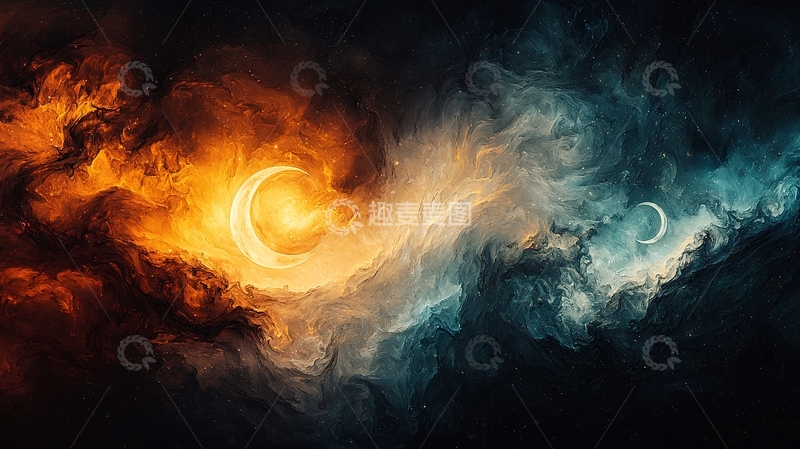 高清大图下载【趣麦麦图】火焰与冰霜的月亮