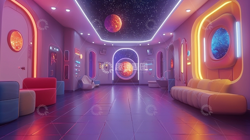 高清大图下载【趣麦麦图】太空舱休息室