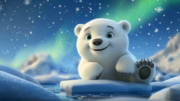 可爱北极熊卡通图片