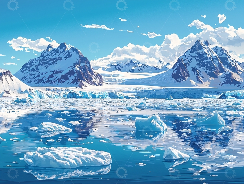 高清大图下载【趣麦麦图】极地冰川雪山风景