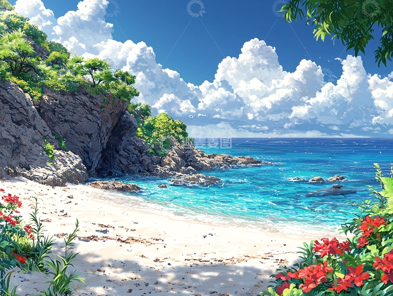 高清大图下载【趣麦麦图】阳光沙滩海边风景